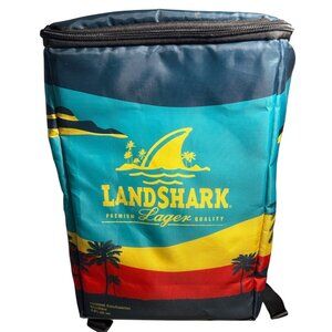 Landshark Lager Beer Backpack Cooler Bag Sunset Palm Trees Tropical Zipper
